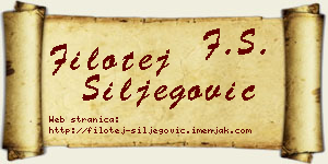 Filotej Šiljegović vizit kartica